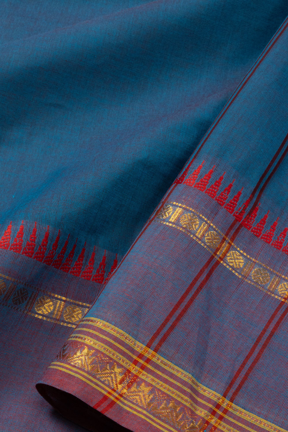 Casual Wear Plain Chettinad Cotton Saree 5.m With Matching 1m Blouse at Rs  950/piece in Chennai