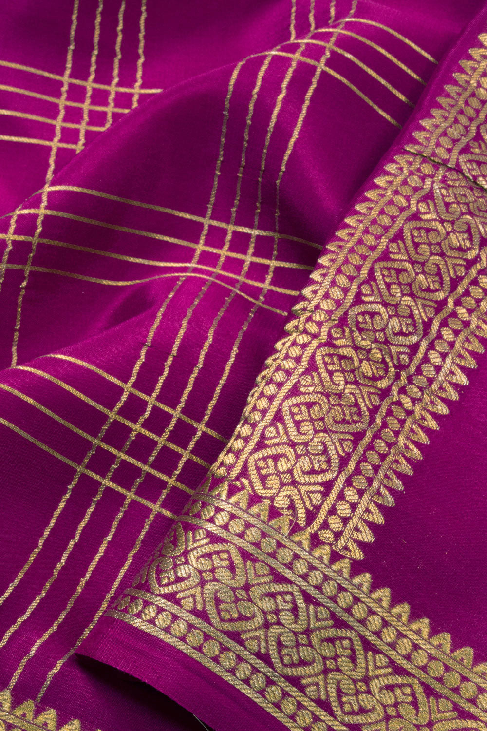 Violet Mysore Crepe Silk Saree - Avishya