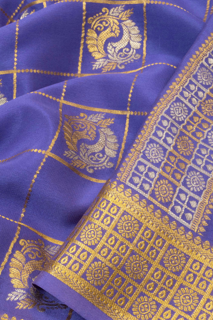 Violet Mysore Crepe Silk Saree - Avishya