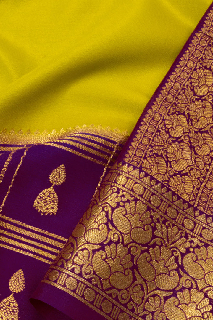 Violet Mysore Crepe Silk Saree - Avishya