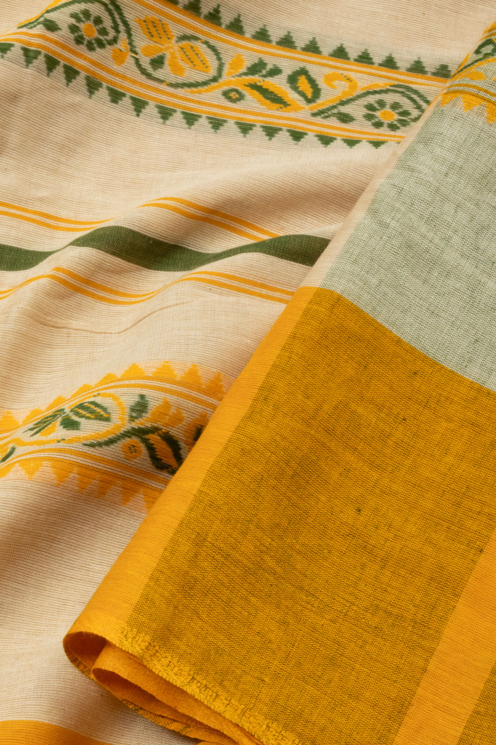 Sandal Handloom Dhaniakhali Cotton Saree - Avishya