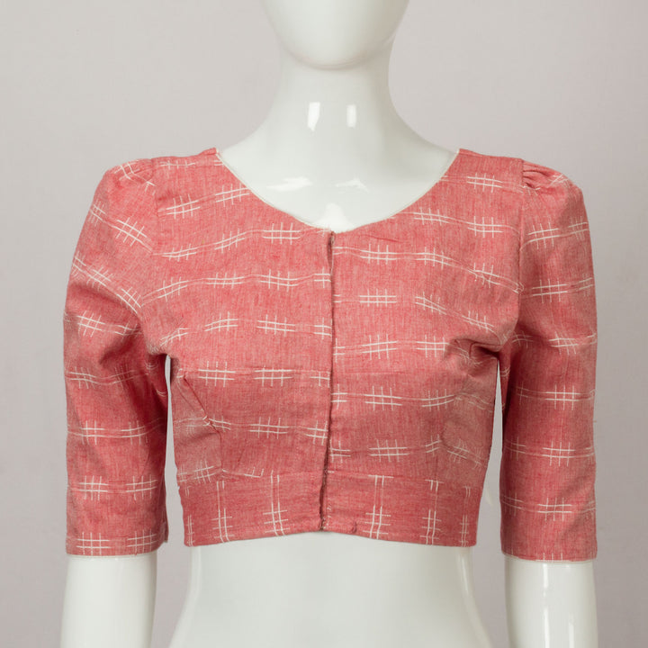 Pink Handwoven Cotton Blouse - Avishya