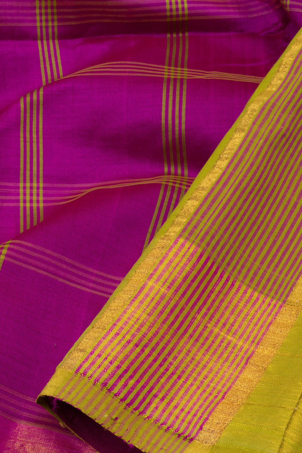 Violet Handloom Kanchi Silk Cotton Saree-Avishya