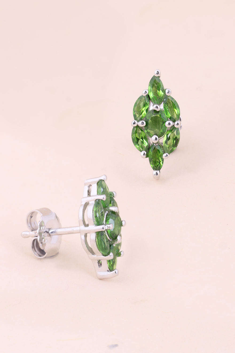 Chrome Diopside Sterling Silver Stud Earring 10067031