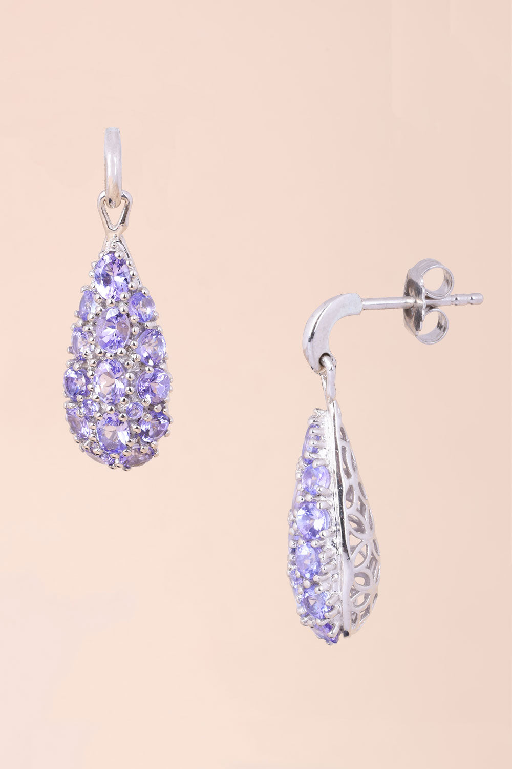 Tanzanite Sterling Silver Drop Earring 10067039