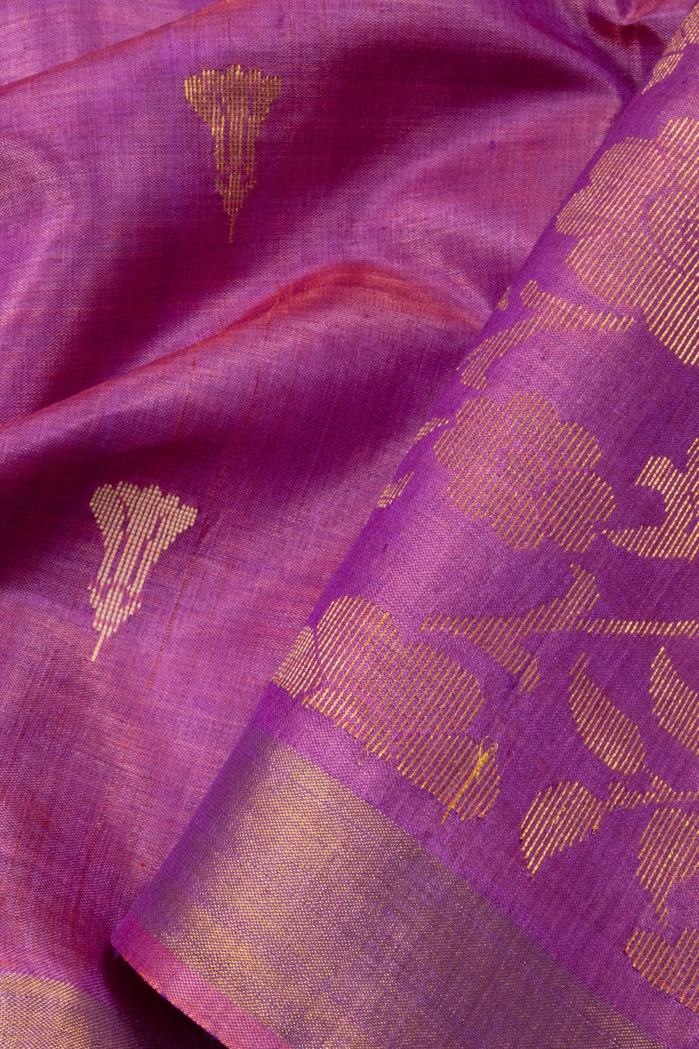 Purple Handloom Kosa silk saree - Avishya