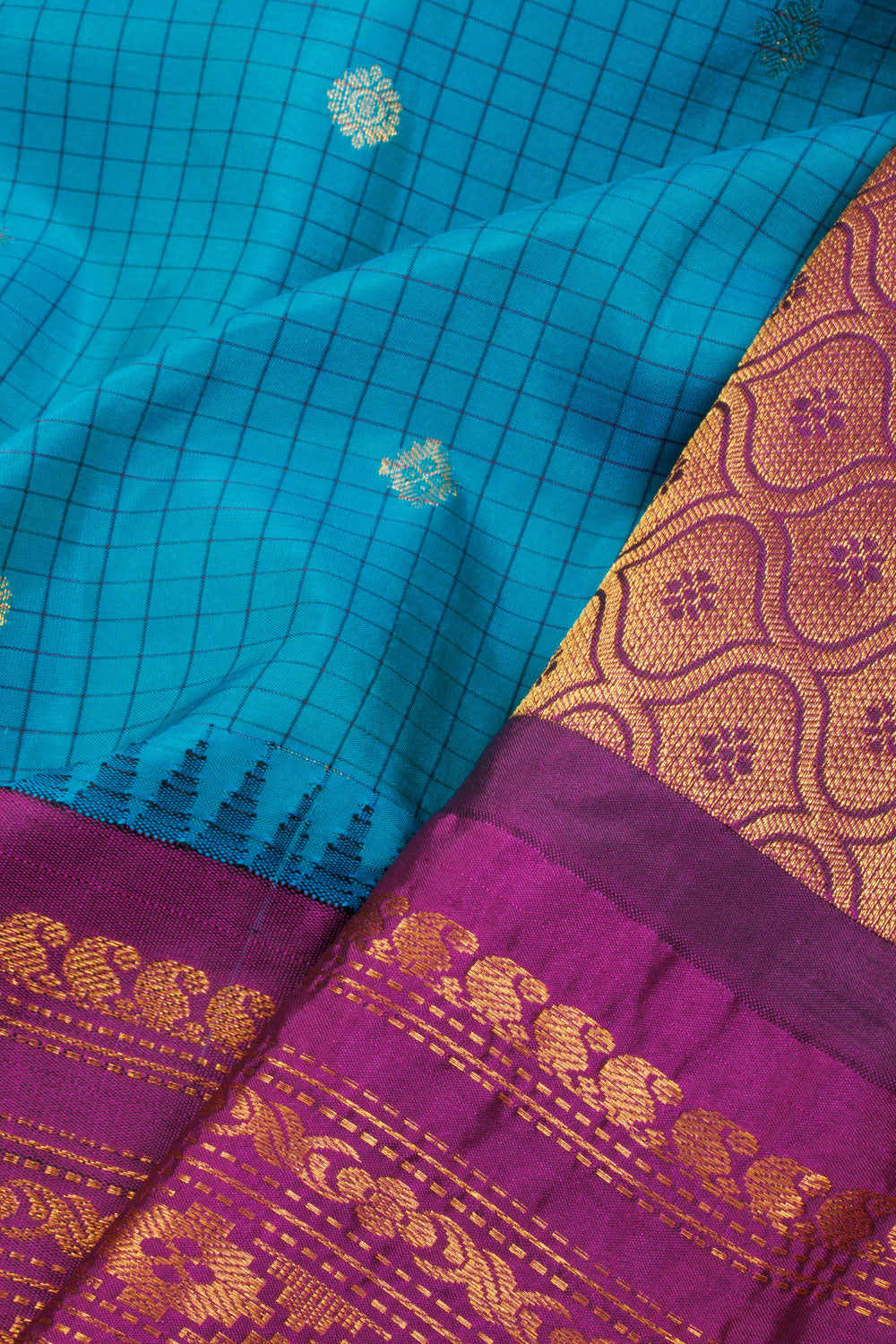 Violet Tussar Silk Saree