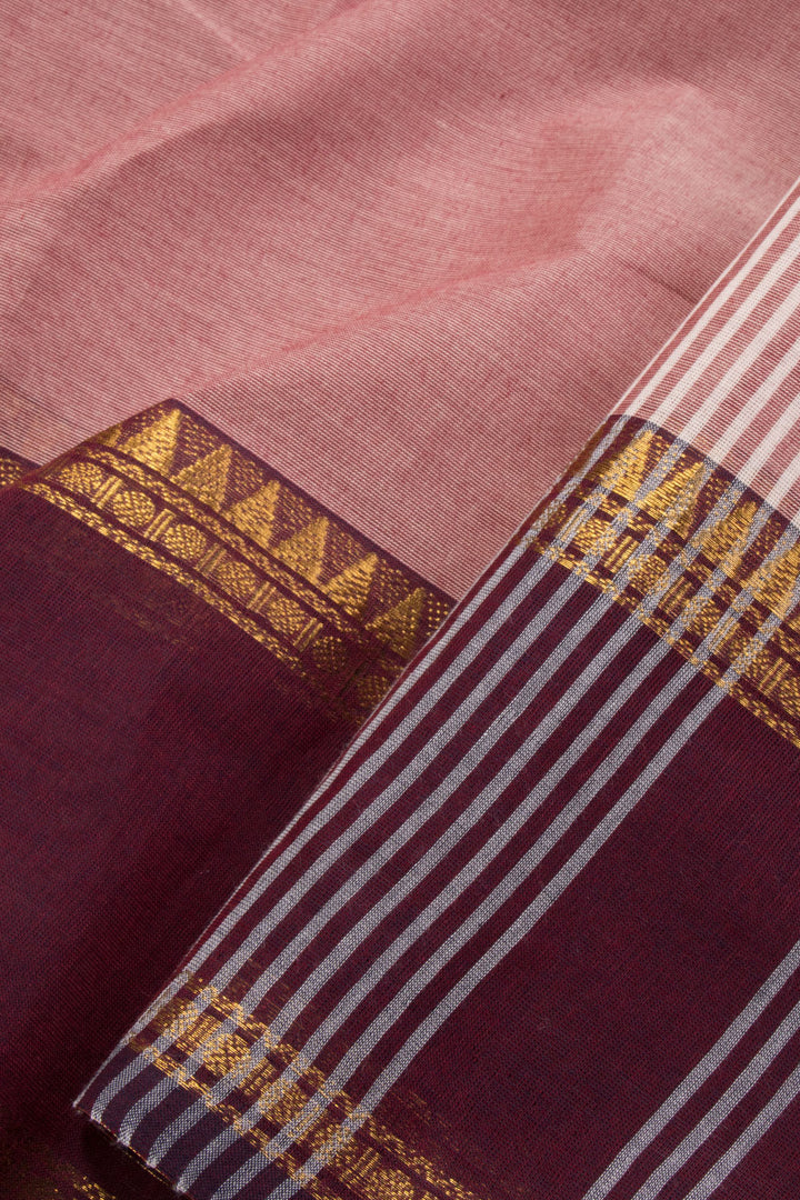 Mauve Handloom Chettinad Cotton Saree 10070069 - Avishya