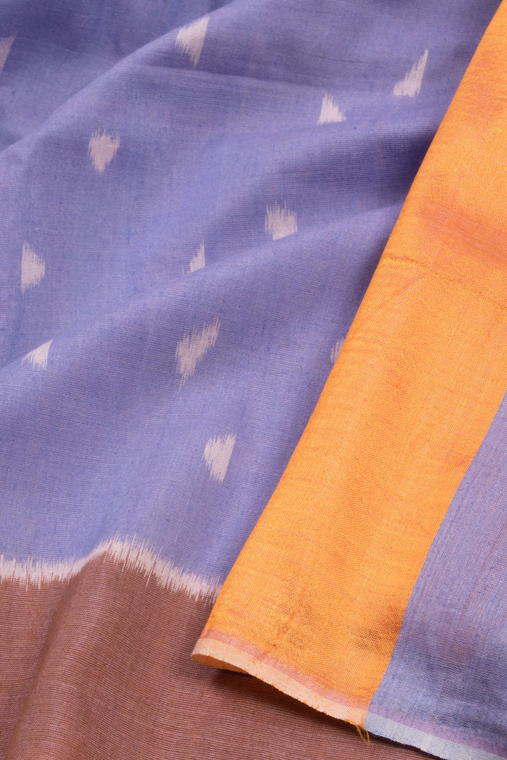 Violet Blue Handloom Odisha Mulberry Silk Saree 