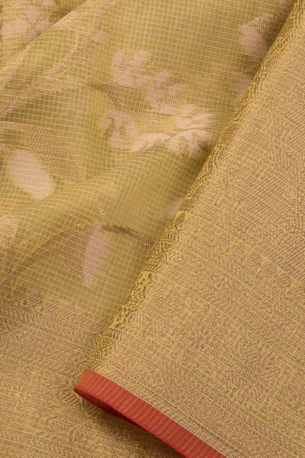 Green Handloom Banarasi Silk Cotton Saree 10070515