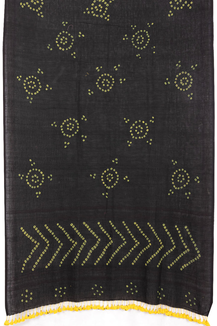 Black Bhujodi Kala Cotton Dupatta - Avishya