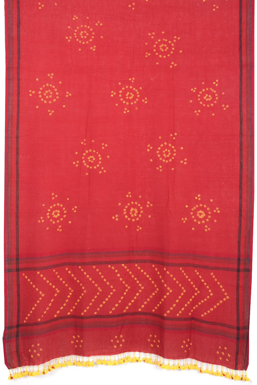 Red Bhujodi Kala Cotton Dupatta 10070546 - Avishya