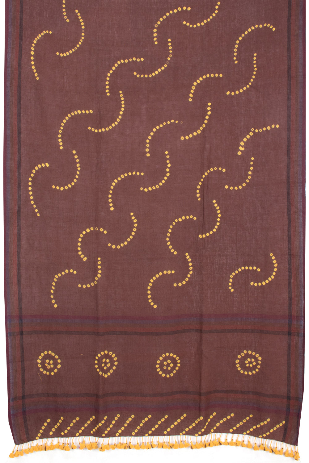 Brown Bhujodi Kala Cotton Dupatta 10070547 - Avishya