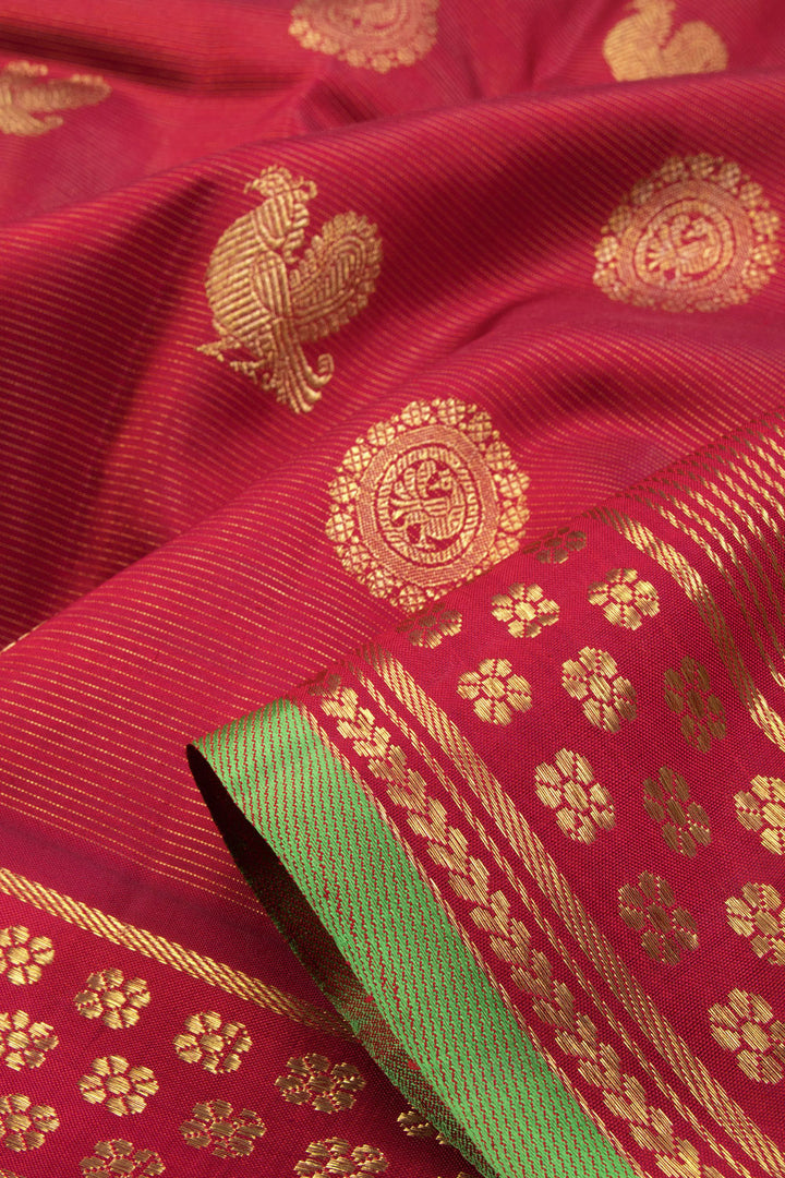 Maroon Bridal  Kanjivaram Silk Saree 10070594 - Avishya