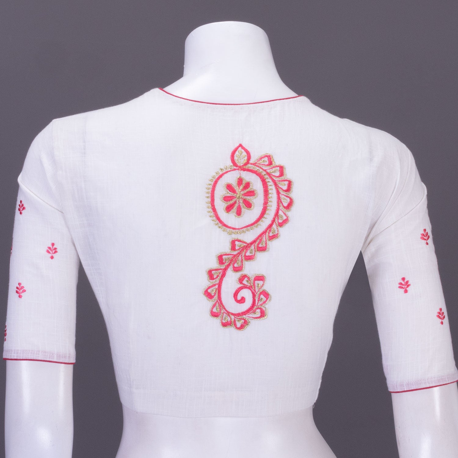 White Hand hot Embroidery Blouse for Women