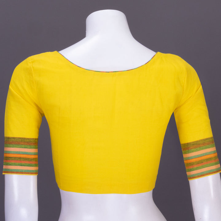 Canary Yellow Andhra Cotton Blouse 10070821