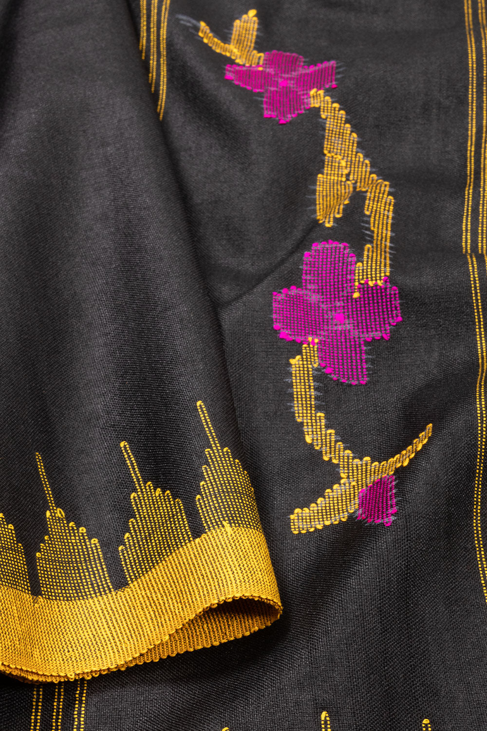 Handloom Bengal Jamdani Mulberry Silk Saree