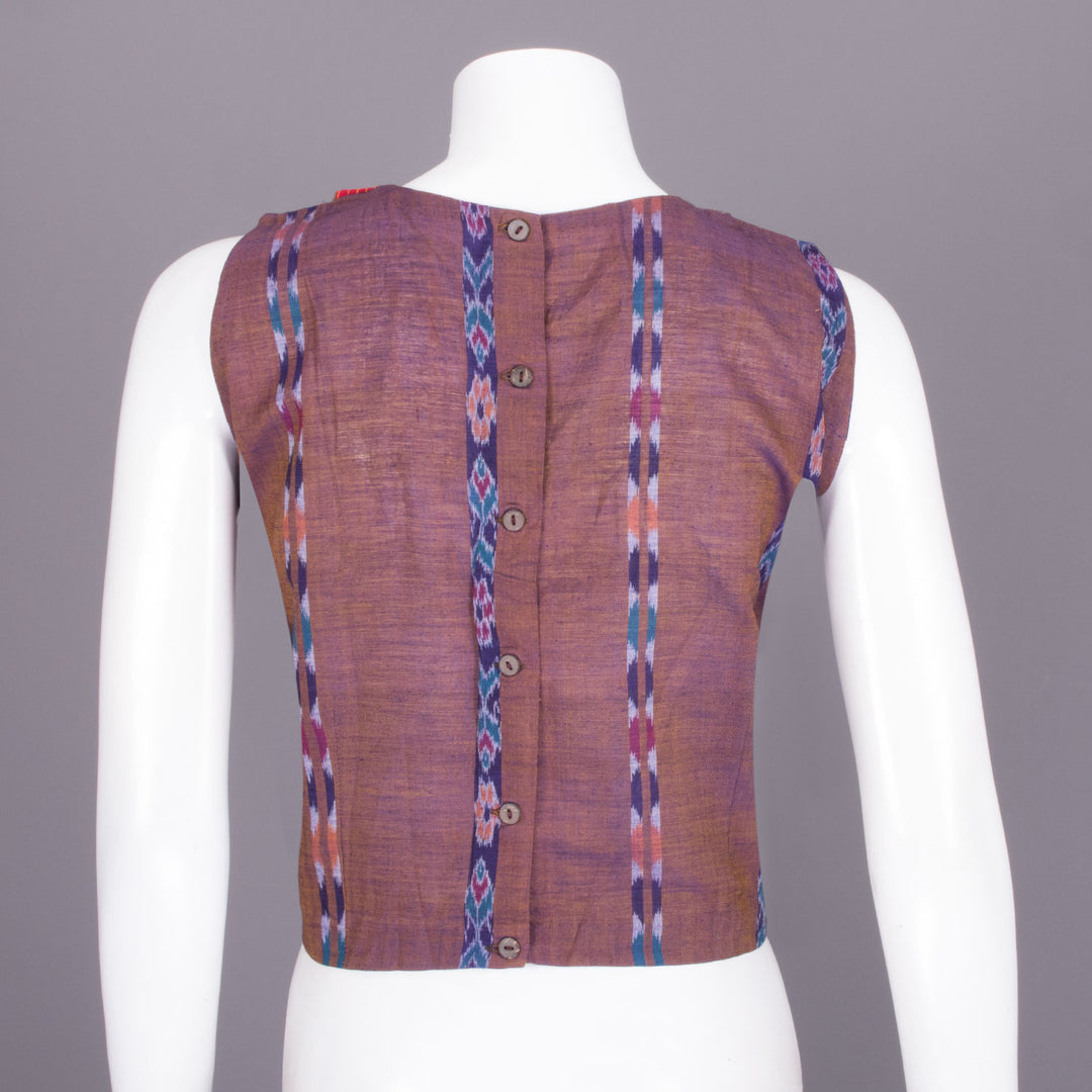 Purple Handcrafted Odisha Ikat Crop Top