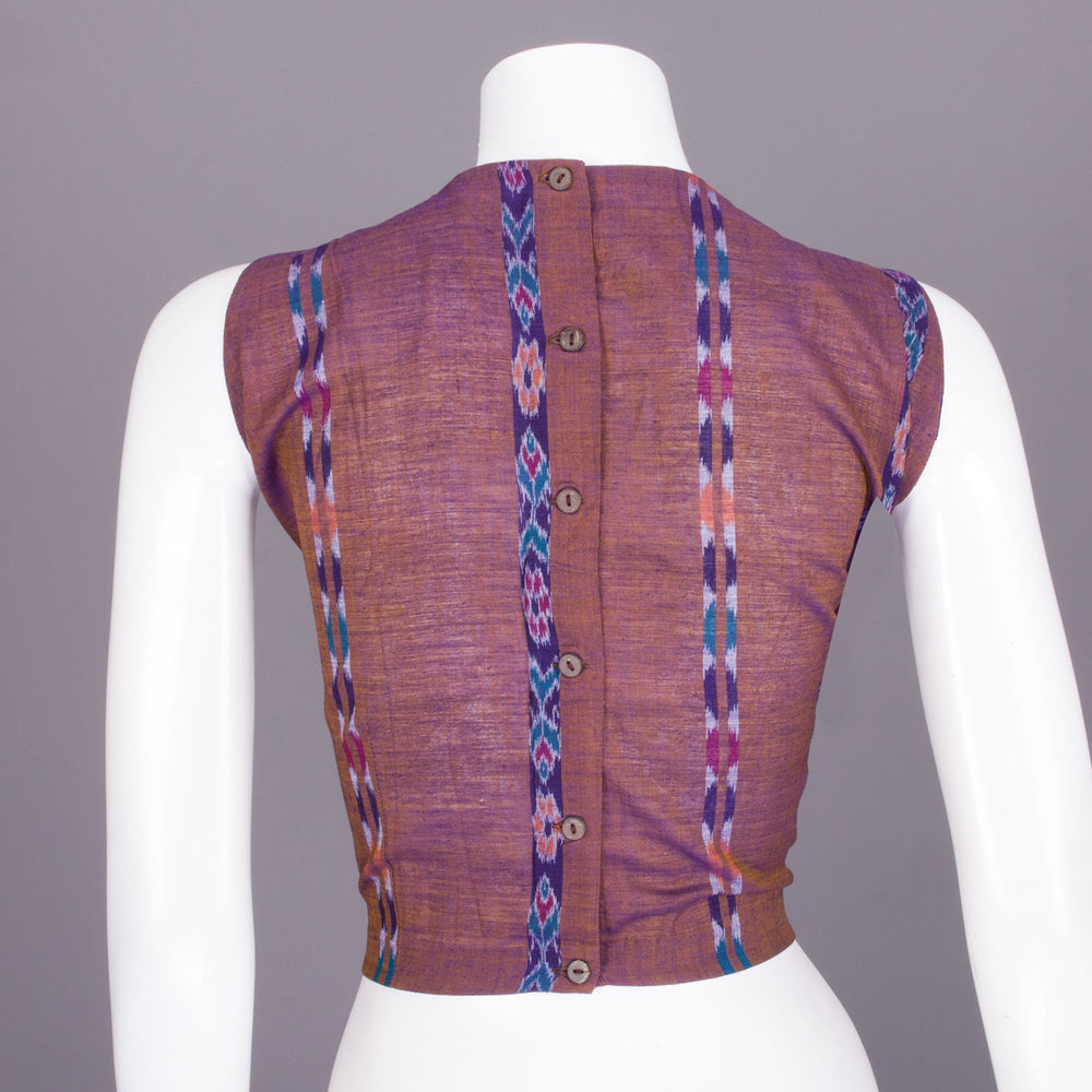 Purple Handcrafted Odisha Ikat Crop Top