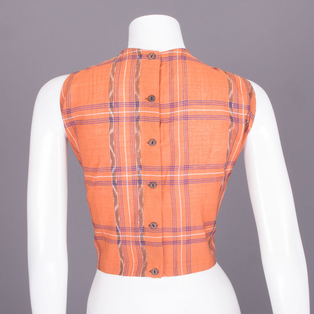 Orange Handcrafted Odisha Ikat Crop Top