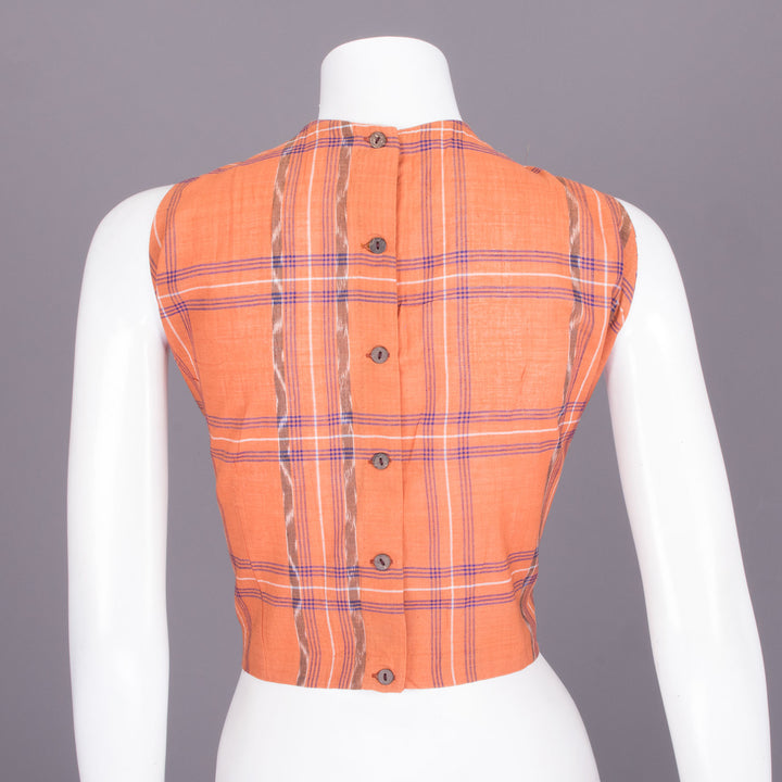 Orange Handcrafted Odisha Ikat Crop Top