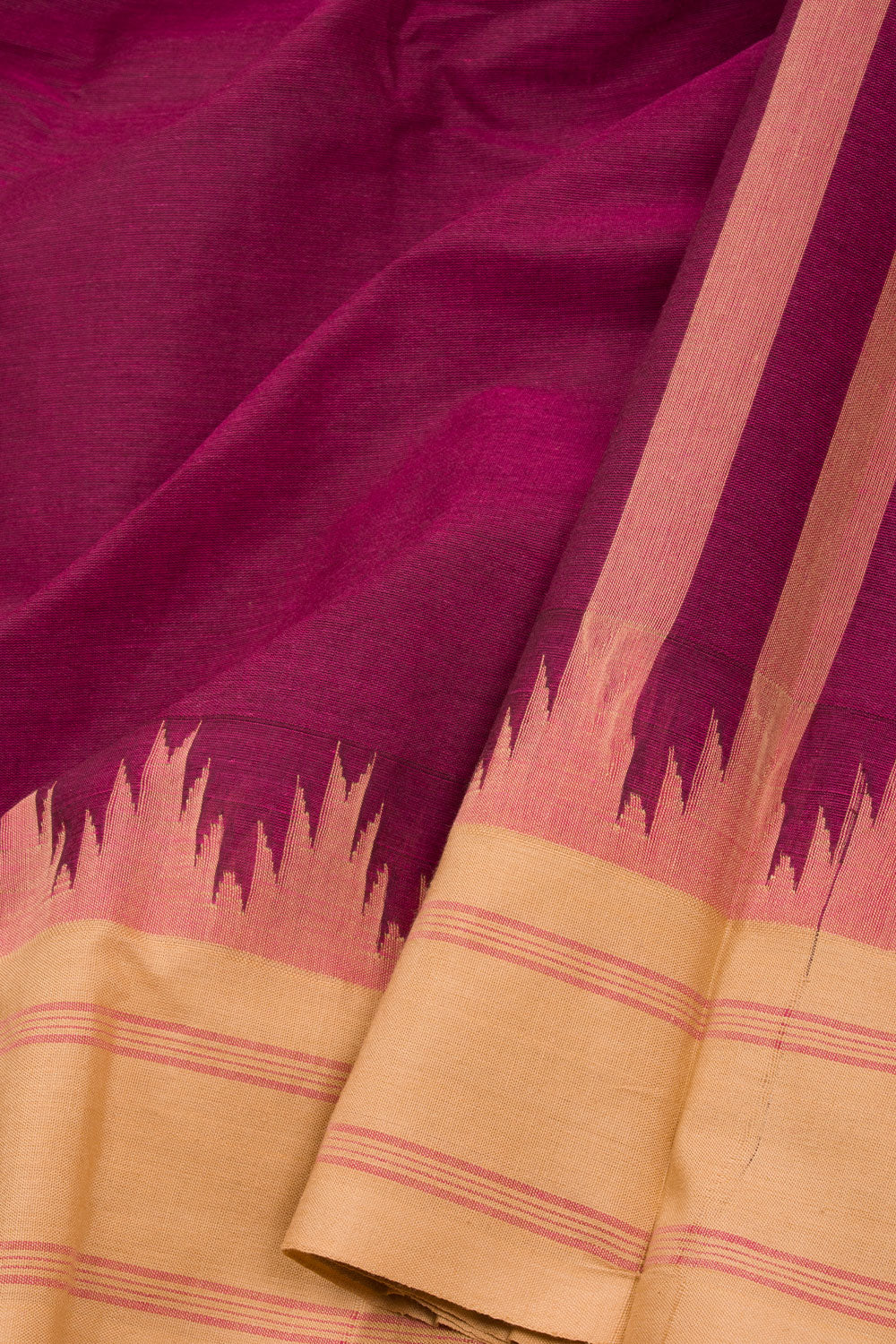 Violet Handloom Kanchi Cotton Saree