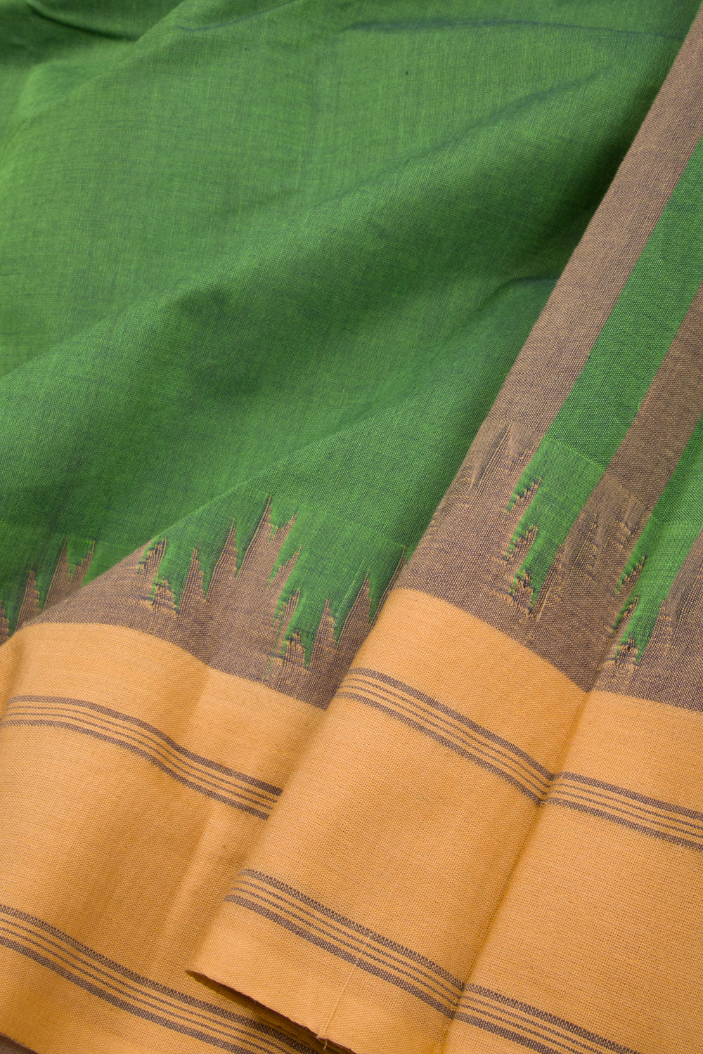 Green Handloom Kanchi Cotton Saree 