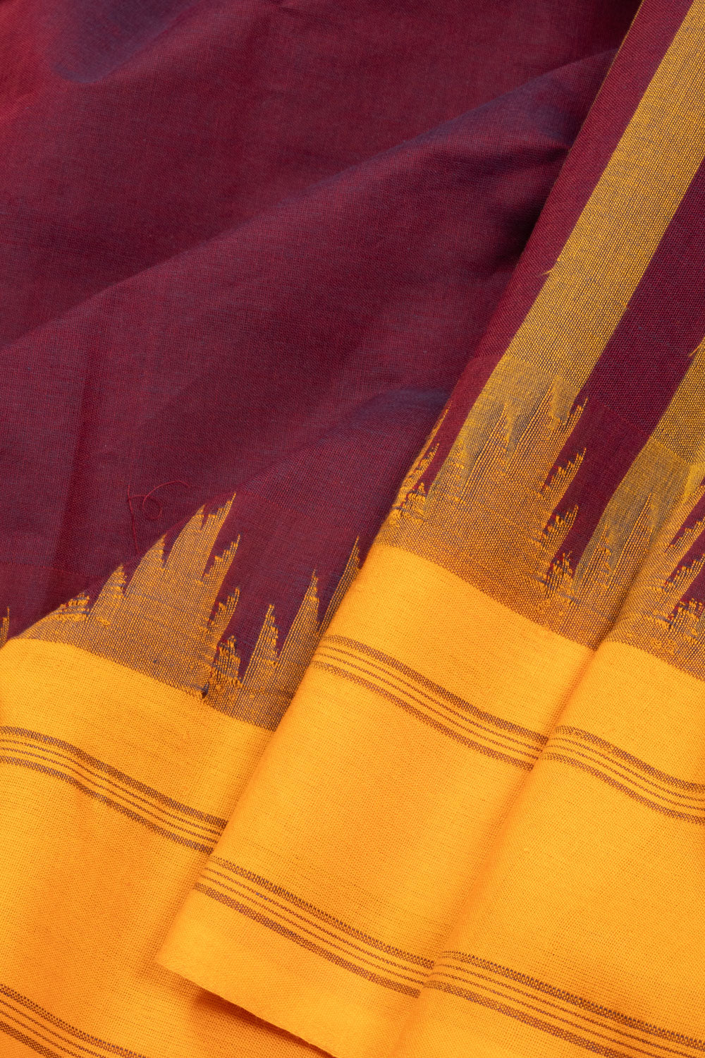 Purple Handloom Kanchi Cotton Saree