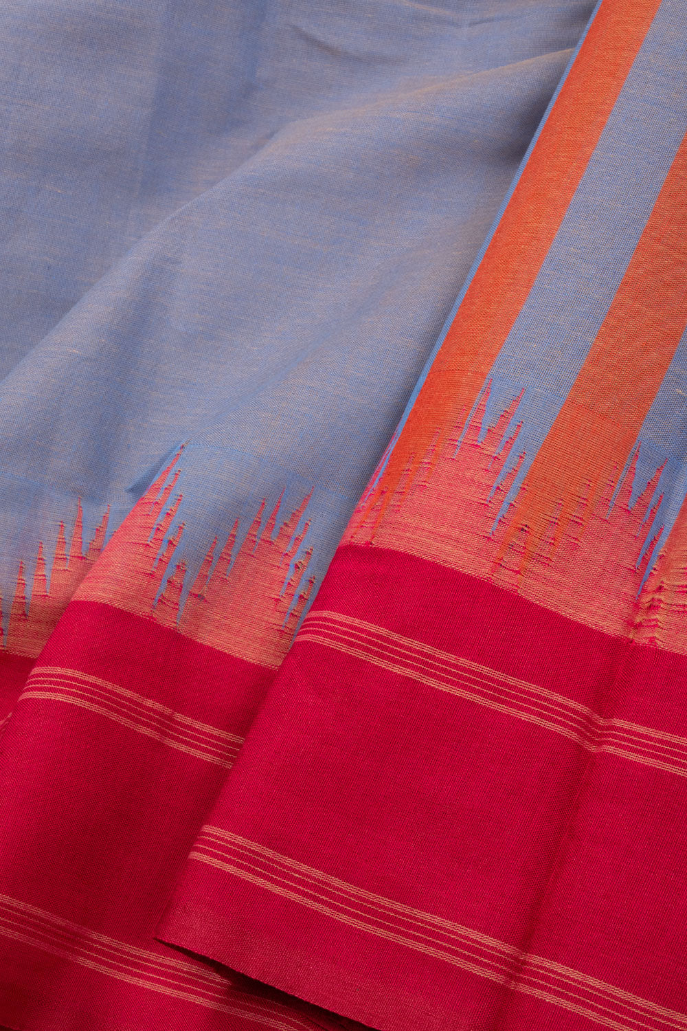 Blue Handloom Kanchi Cotton Saree 