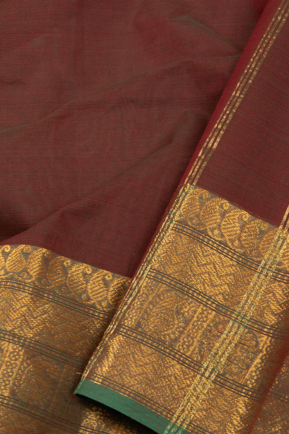 Maroon Handloom Kanchi Cotton Saree