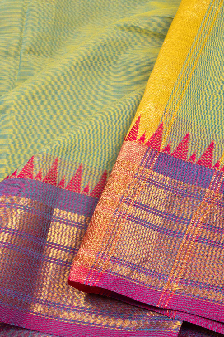 Green Handloom Kanchi Cotton Saree