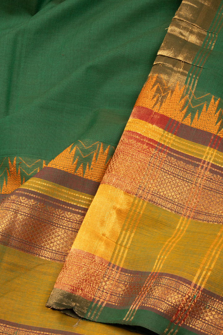 Green Handloom Kanchi Cotton Saree