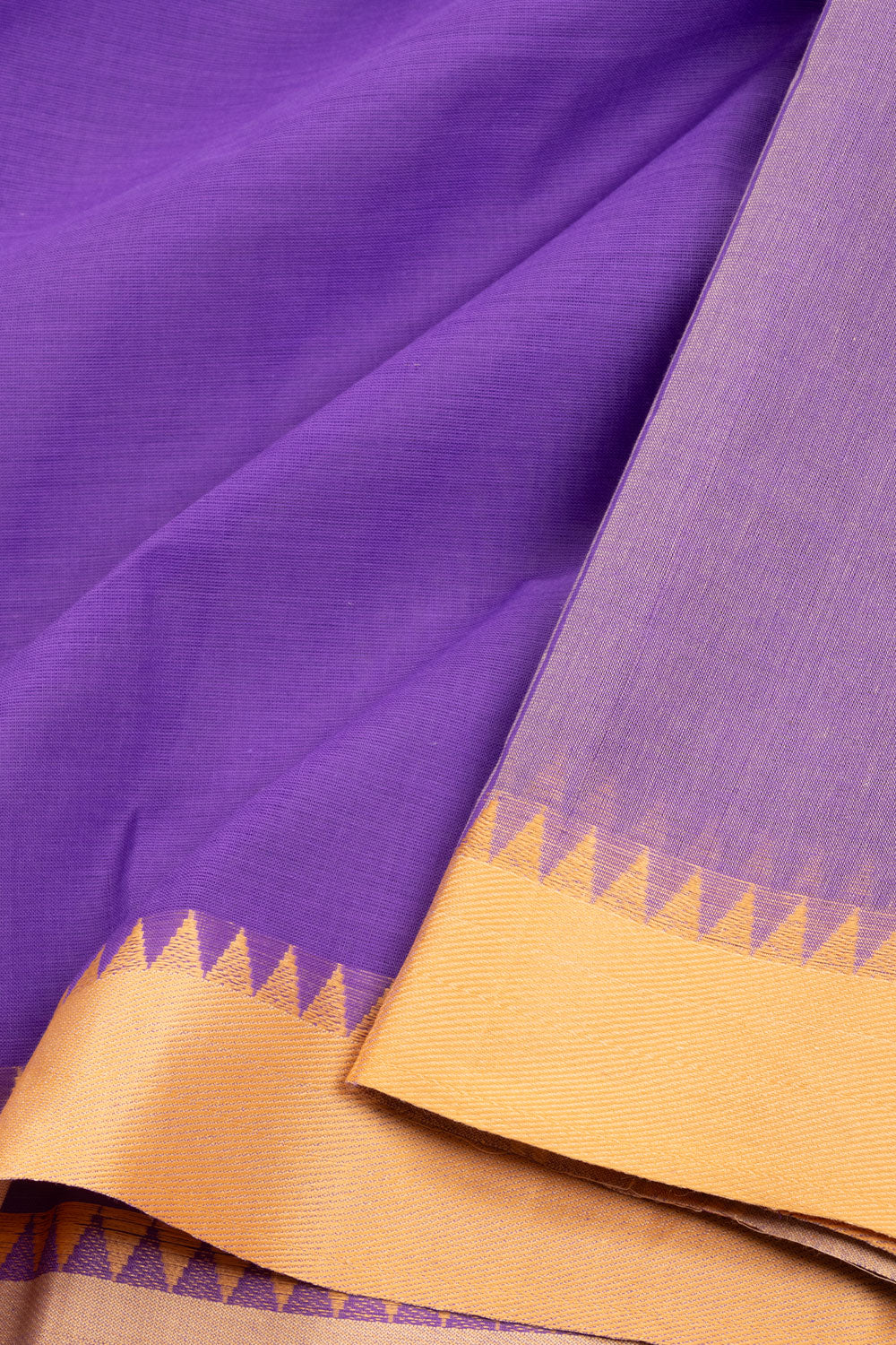 Violet Handloom Kanchi Cotton Saree