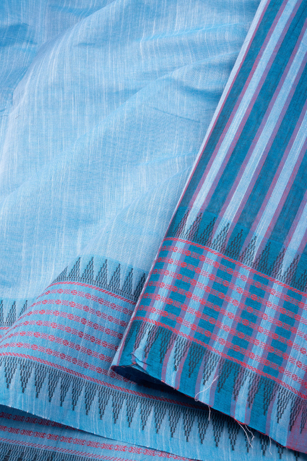 Blue Handloom Kanchi Cotton Saree 