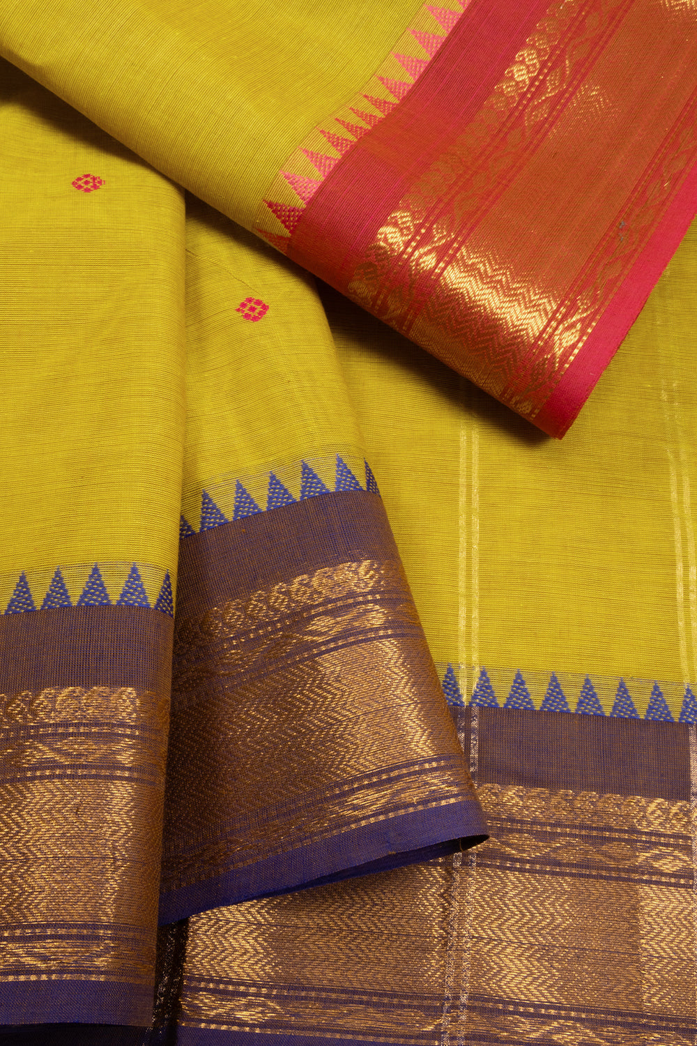 Yellow Handloom Kanchi Cotton Saree