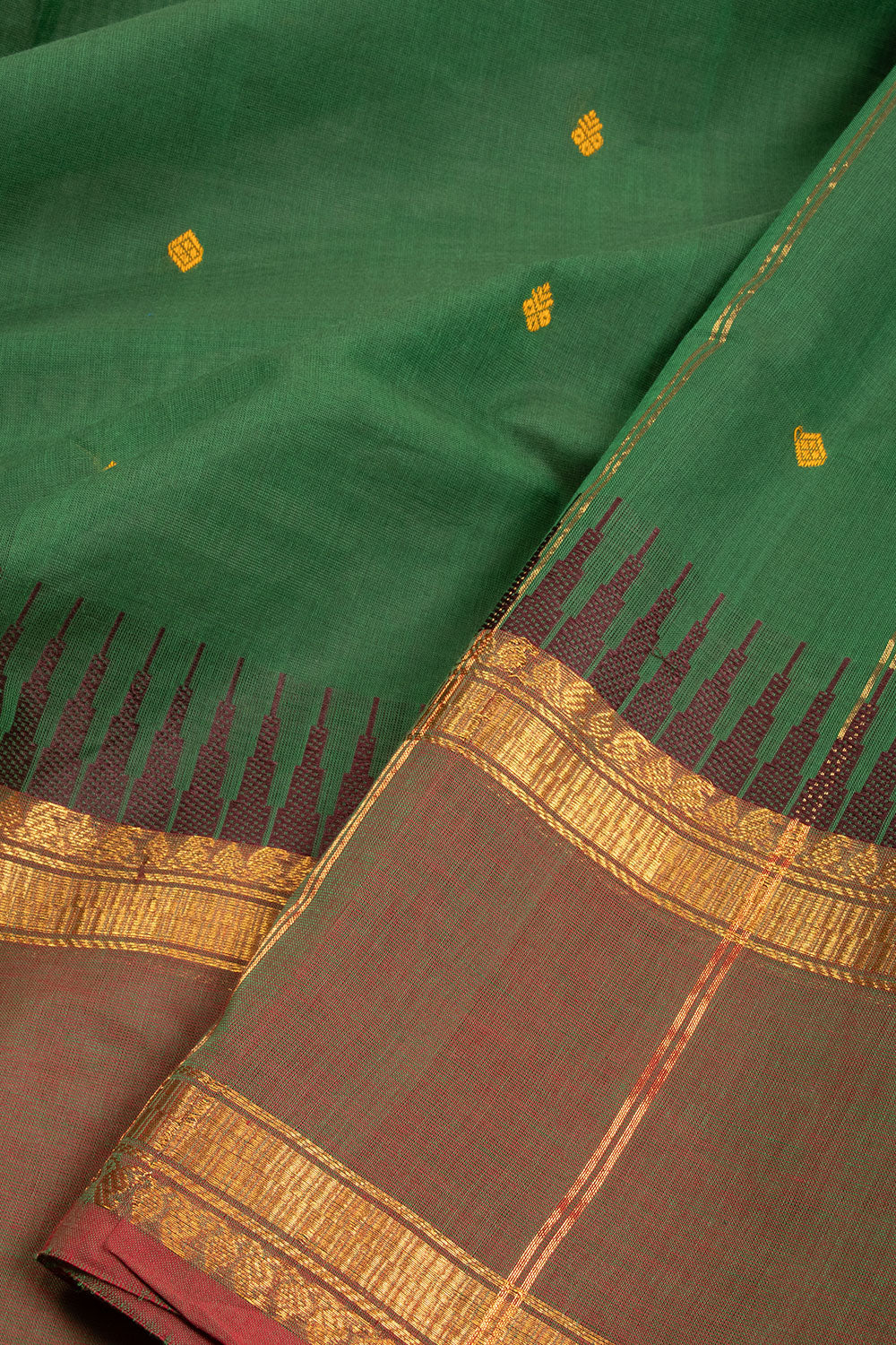 Green Handloom Kanchi Cotton Saree