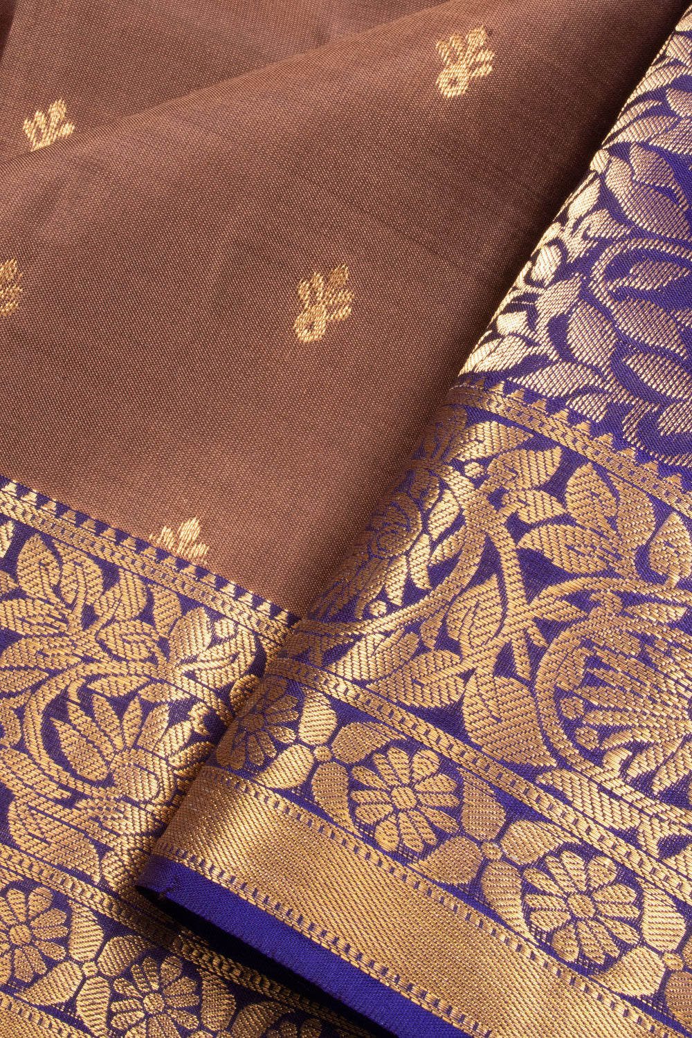 Brown Pure Silk Kanjivaram Saree 