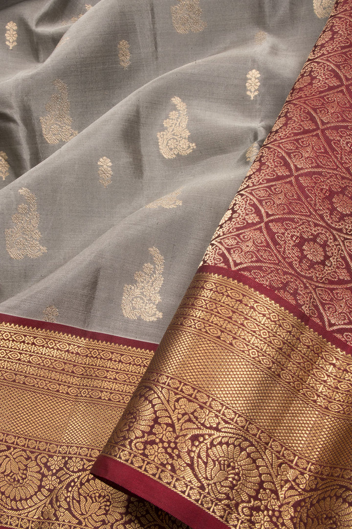 Grey Pure Silk Kanjivaram Saree