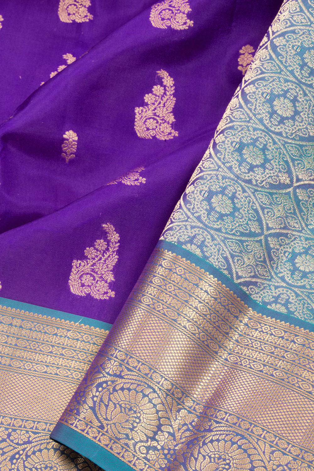 Purple Pure Silk Kanjivaram Saree 10071872