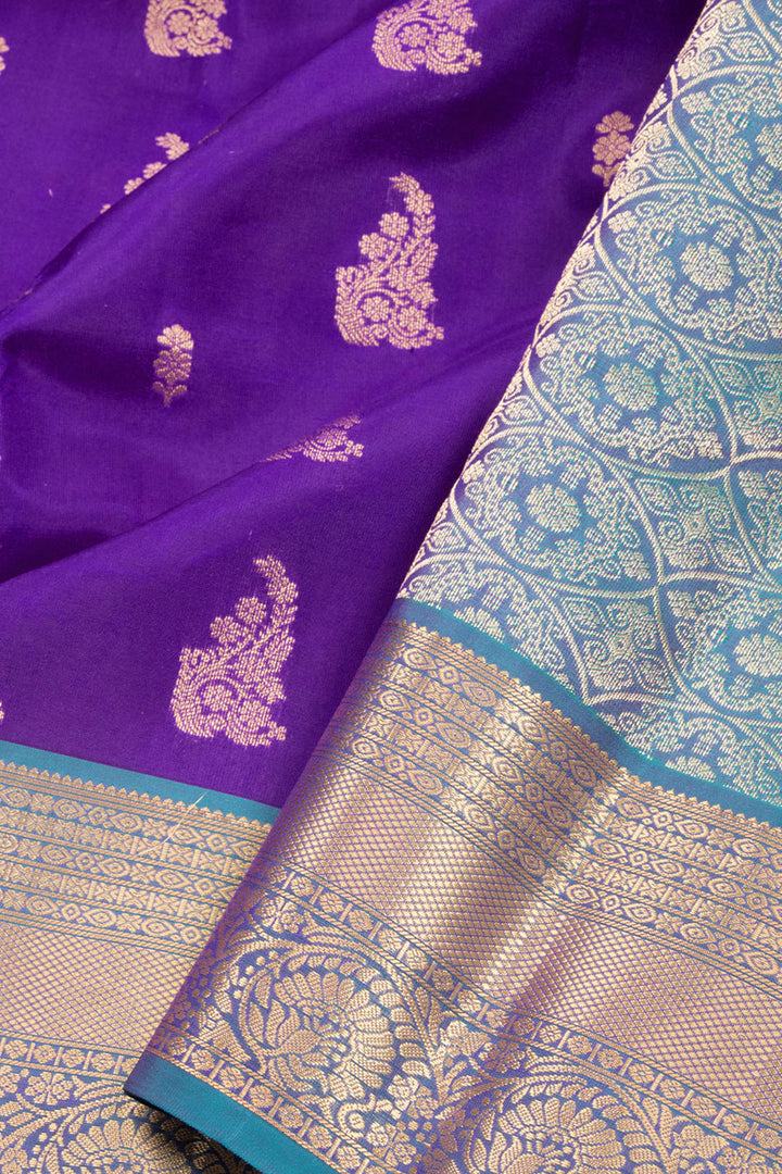 Purple Pure Silk Kanjivaram Saree 10071872