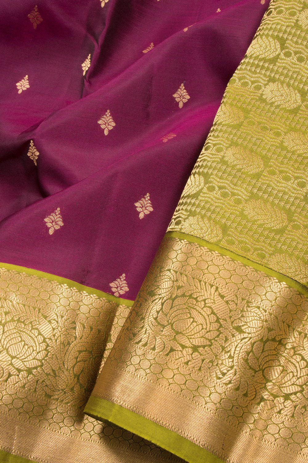 Maroon Pure Silk Kanjivaram Saree