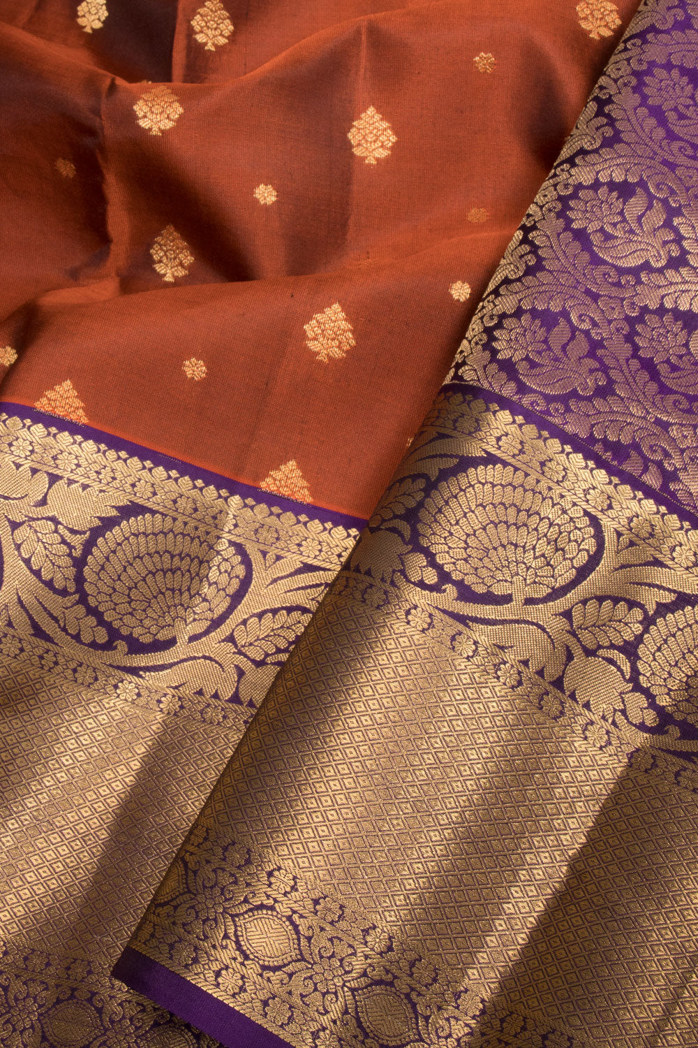 Maroon Pure Silk Kanjivaram Saree