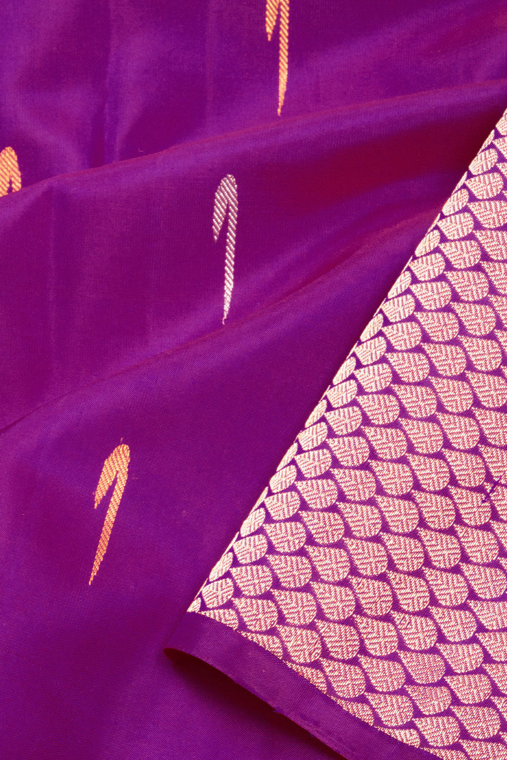 Purple Handloom Kanjivaram Silk Saree