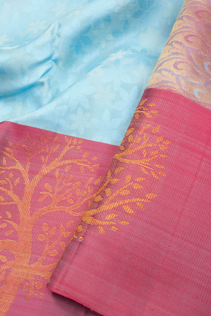 Blue Handlom Kanjivaram Silk Saree