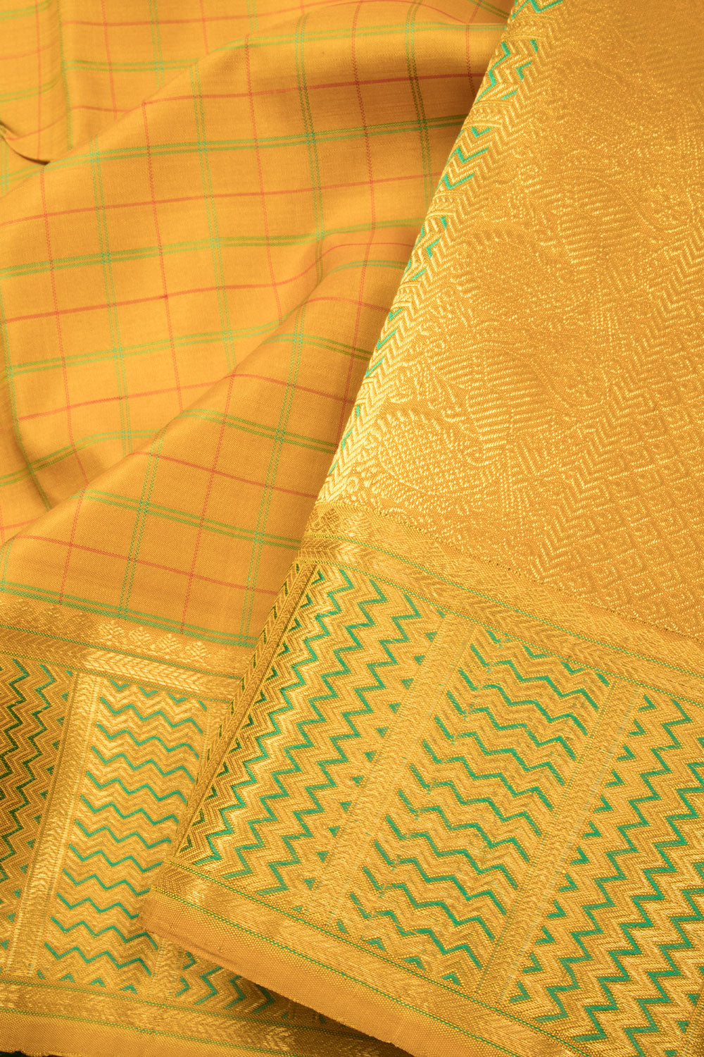 Yellow Handloom Kanjivaram Silk Saree