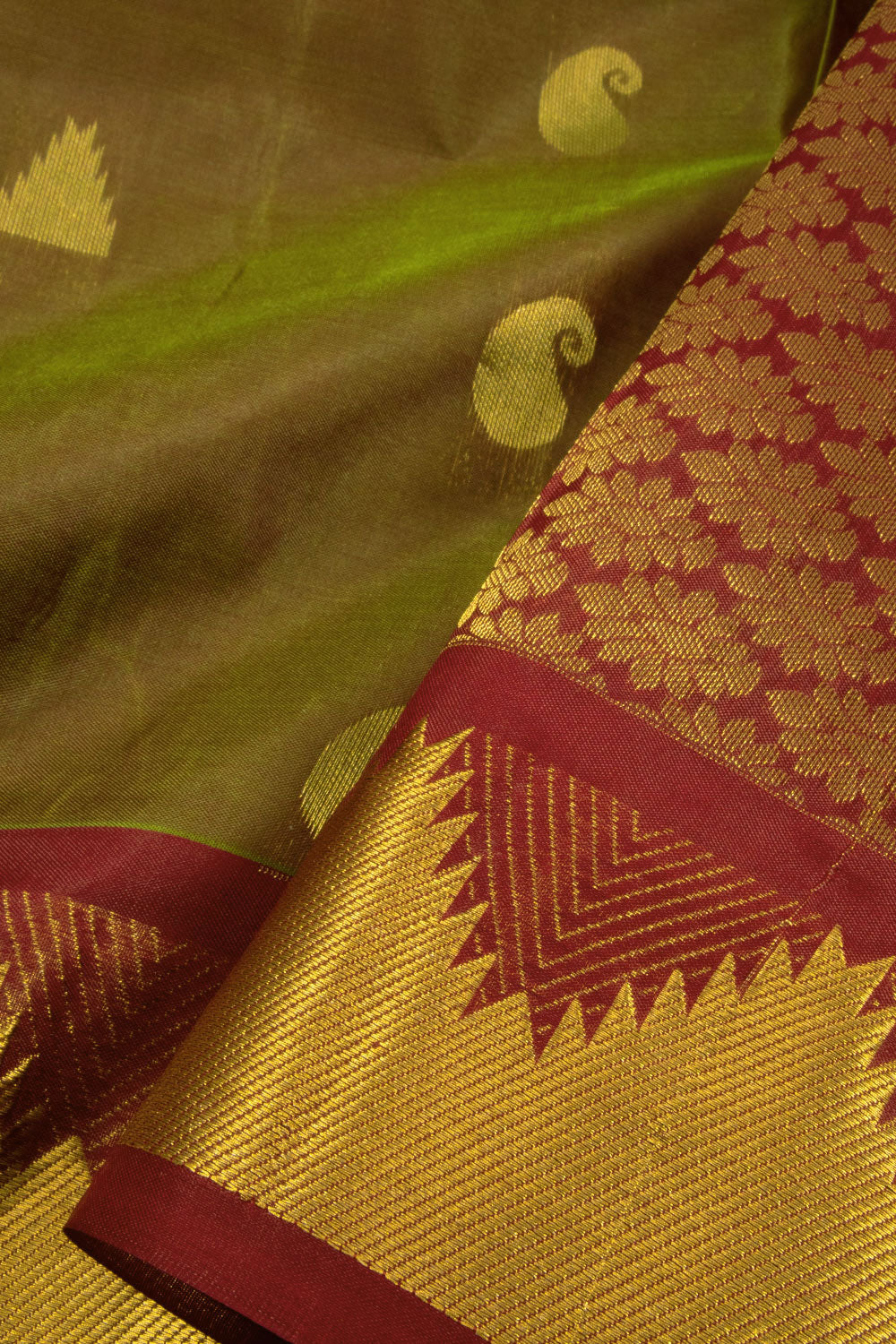 Green Pure Silk Kanjivaram Saree 