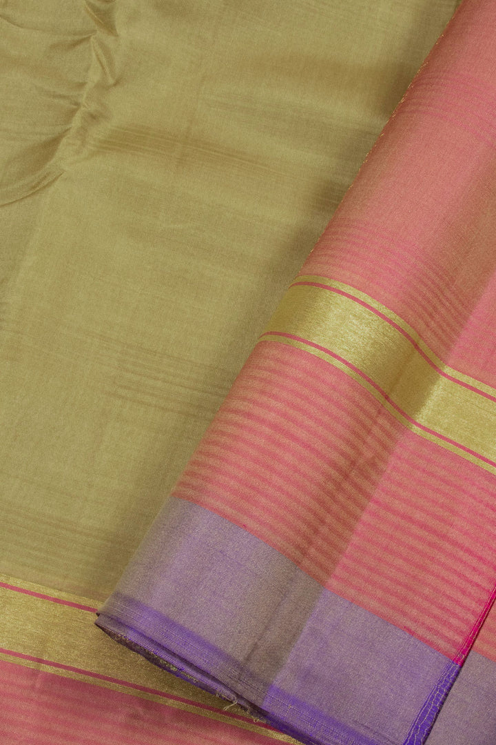 Green Handloom Pure Silk Kanjivaram Saree 10071953