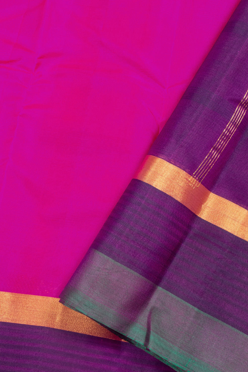 Magenta Handloom Pure Silk Kanjivaram Saree 10071957