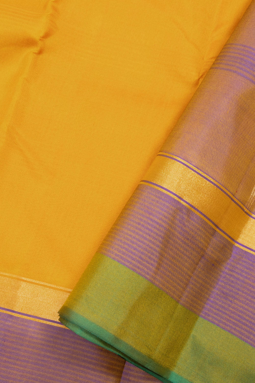 Yellow Handloom Pure Silk Kanjivaram Saree 10071958