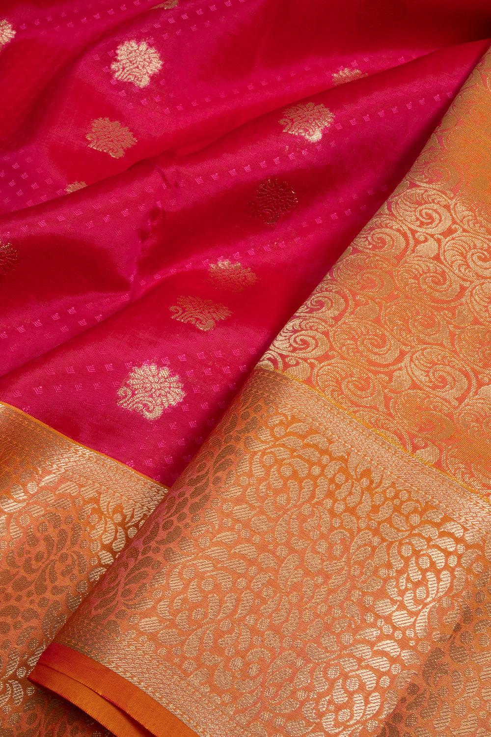 Pink Kanjivaram Blended Silk Saree